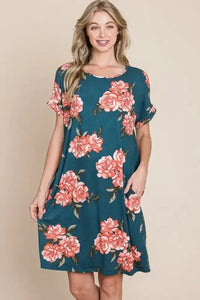 BOMBOM Floral Round Neck Short Tee Dress with Pockets - Update AvenueEffortless Elegance: DressesTrendsi100100385811138100100385811138baaa804a - cbf8 - 4cd6 - b020 - 23ff86b4c29e - Max - OriginFrench Blue