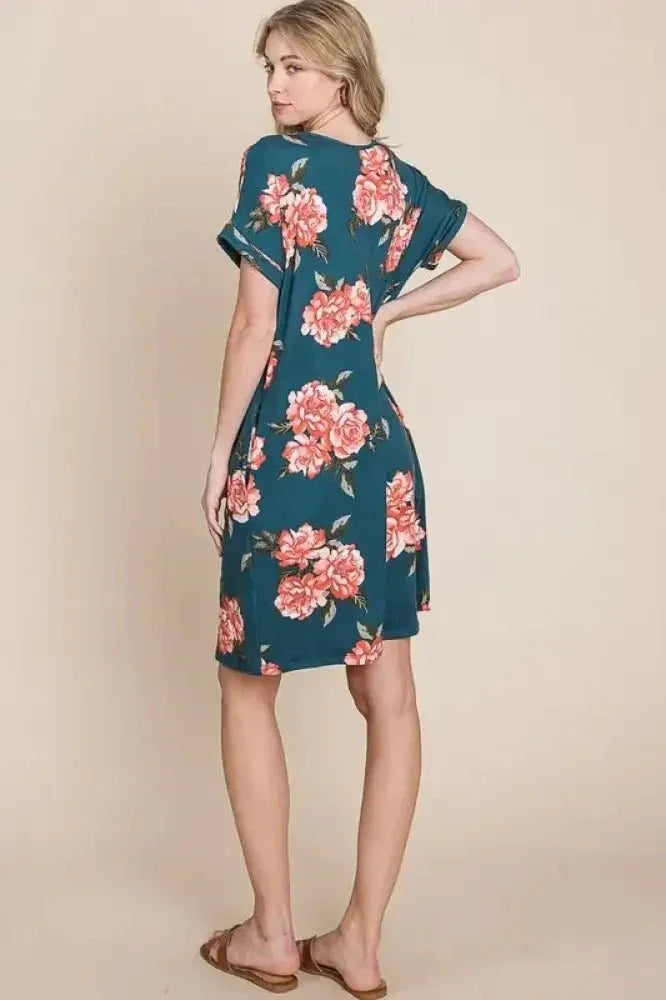 BOMBOM Floral Round Neck Short Tee Dress with Pockets - Update AvenueEffortless Elegance: DressesTrendsi1001003858111381001003858111385ab404b9 - 2a47 - 45c9 - 9c48 - e4c8b19db5e3 - Max - OriginFrench Blue