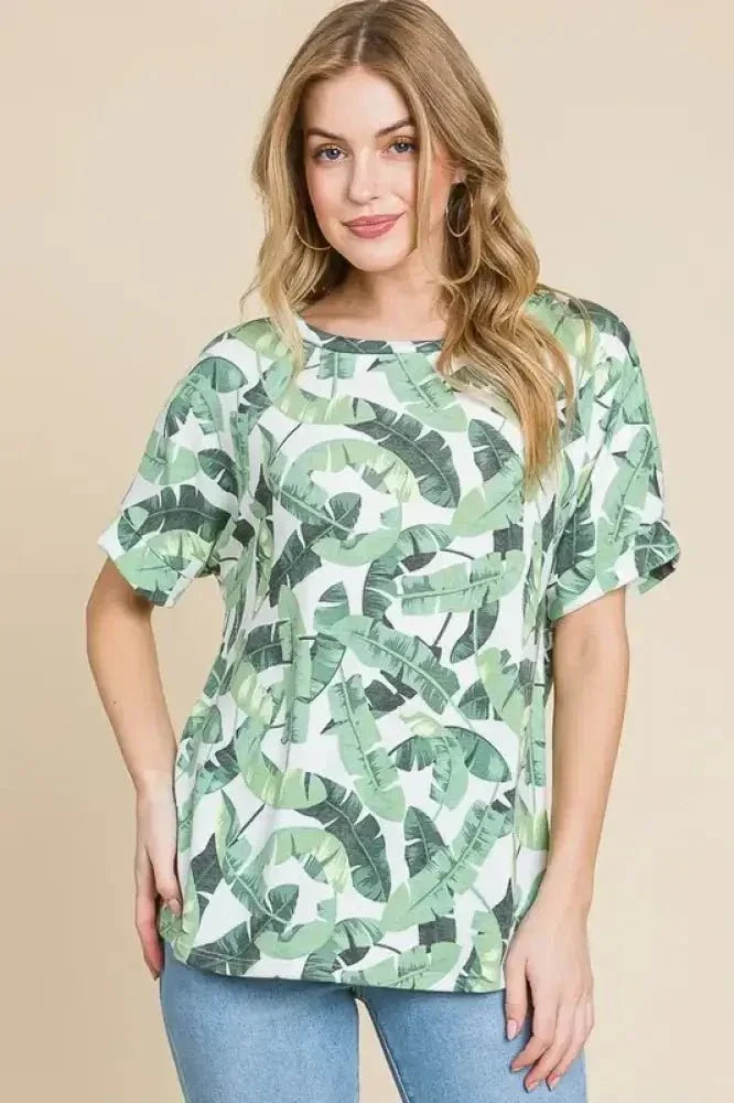BOMBOM Lightweight Printed Round Neck Short Sleeve T-Shirt - Update AvenueT-ShirtsTrendsi10010071235168310010071235168323e7341b - 669f - 4c3b - ac3f - 5f4f198d94ba - Max - OriginLight Green