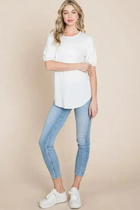 BOMBOM Round Neck Puff Sleeve T-Shirt - Update AvenueT-ShirtsTrendsi100100493051259100100493051259f4990d1dc21f42db9945bb731005d155 - Max - OriginIVORY