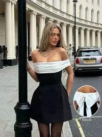 Bow Back Off Shoulder Dress - Update AvenueFormal + Evening DressesTrendsi100100386071385100100386071385Bow Back Off Shoulder DressBlack