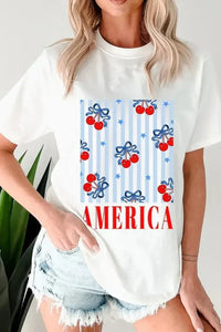 Bow Cherry AMERICA Graphic Crewneck Patriotic T Shirt - Update AvenueT-ShirtsTrendsi100100463385452100100463385452b7630dae - c3cf - 46d8 - 98c4 - 223588e9d66c - Max - OriginWhite