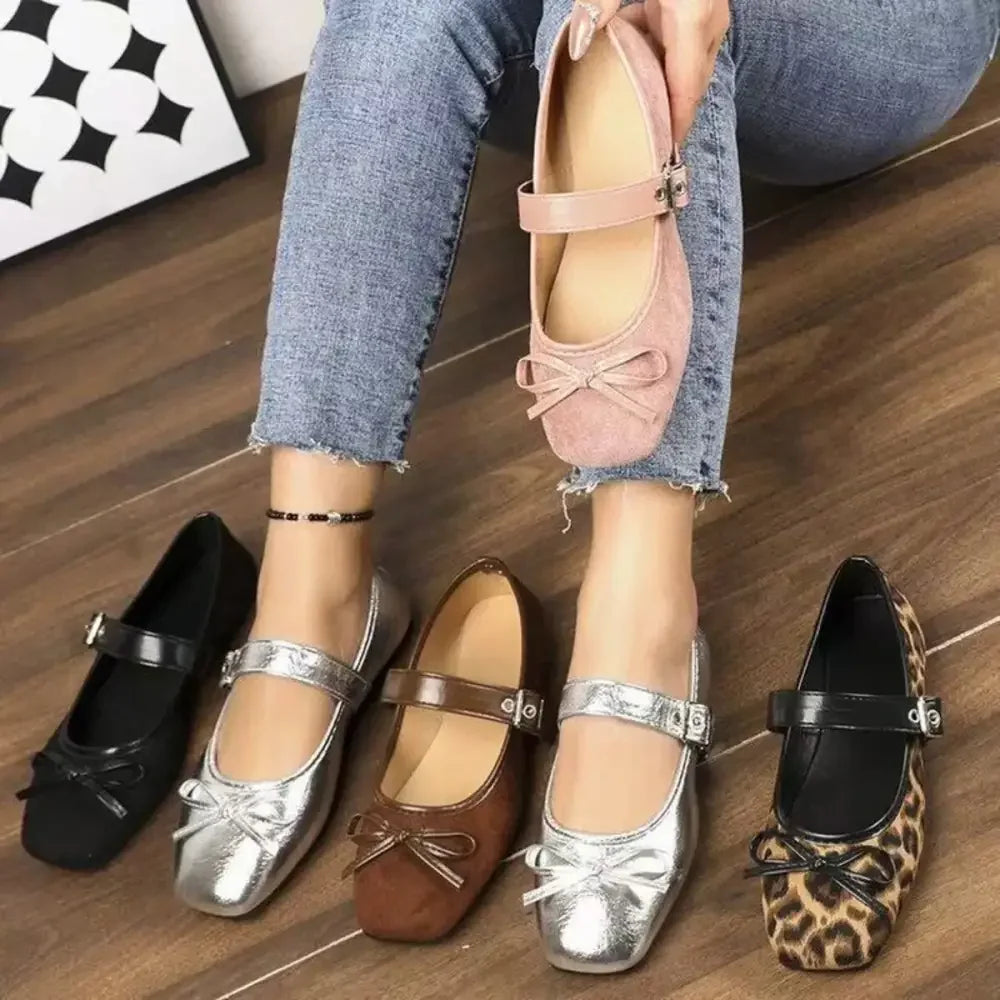 Bow Detail Mary Jane Loafers
