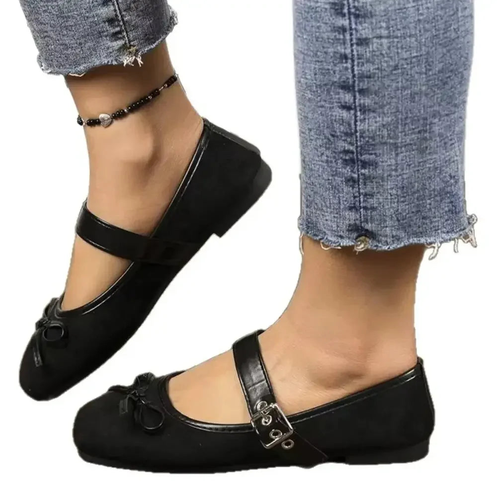 Bow Detail Mary Jane Loafers