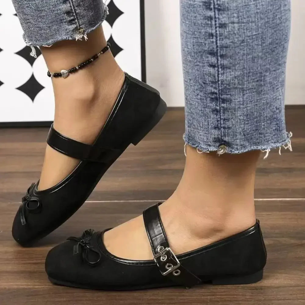 Bow Detail Mary Jane Loafers