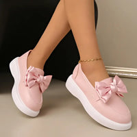 Bow Detail Platform Loafers