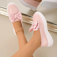 Bow Detail Platform Loafers