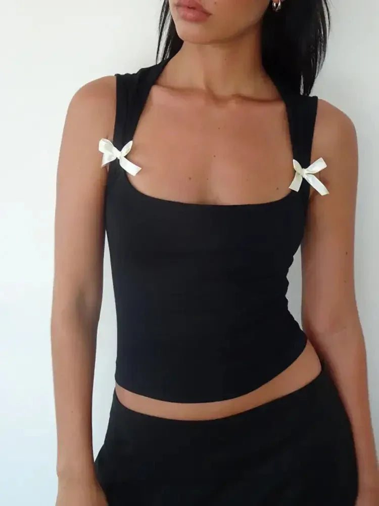 Bow Detail Square Neck Cropped Tank - Update AvenueTrendsi100100648145781100100648145781b7beb0359a52422783d6ada9faad0a48 - Max - OriginBlack