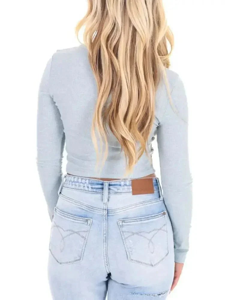 Bow Long Sleeve Fitted T-Shirt - Update AvenueT-ShirtsTrendsi100100466473357100100466473357c0b6e4bd - 4c33 - 4eca - 8adb - e5017b3d1d59 - Max - OriginSky Blue