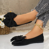 Bow Point Toe Flats Slip-Ons