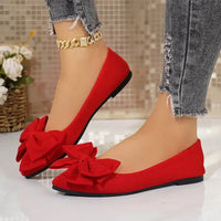 Bow Point Toe Flats Slip-Ons