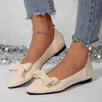 Bow Point Toe Slip-Ons
