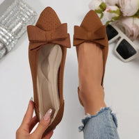 Bow Point Toe Slip-Ons
