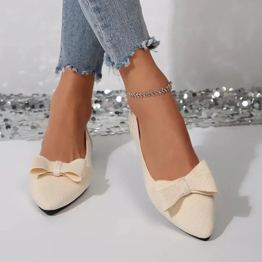 Bow Point Toe Slip - Ons - Update AvenueTrendsi100600016673861100600016673861Bow Point Toe Slip - OnsIvory