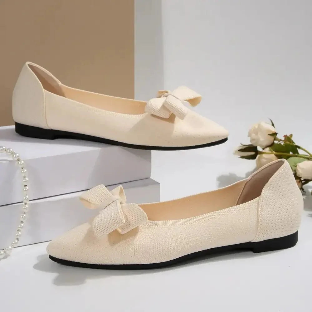 Bow Point Toe Slip - Ons - Update AvenueTrendsi100600016673861100600016673861Bow Point Toe Slip - OnsIvory