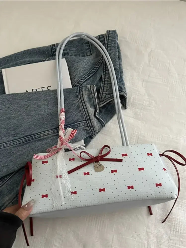 Bow Print Shoulder Bag