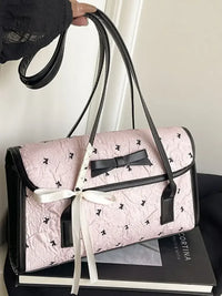 Bow PU Leather Shoulder Bag