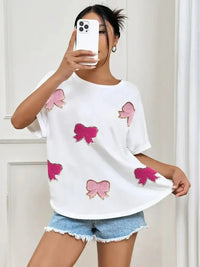 Bow Round Neck Casual T-Shirt - Update AvenueT-ShirtsTrendsi100100827337016100100827337016265655a854014380aed36d49898f5b03 - Max - OriginWhite