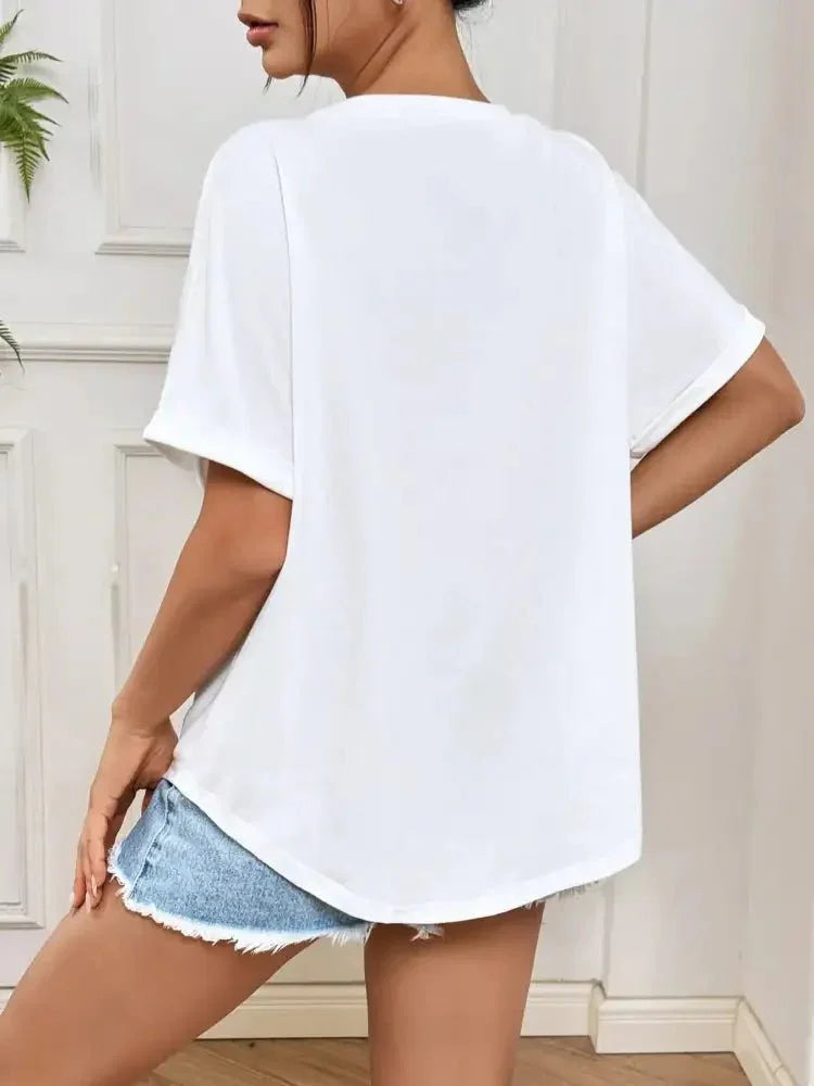 Bow Round Neck Casual T-Shirt - Update AvenueT-ShirtsTrendsi100100827337016100100827337016c4248433d08643a887e9ae24f105b0df - Max - OriginWhite