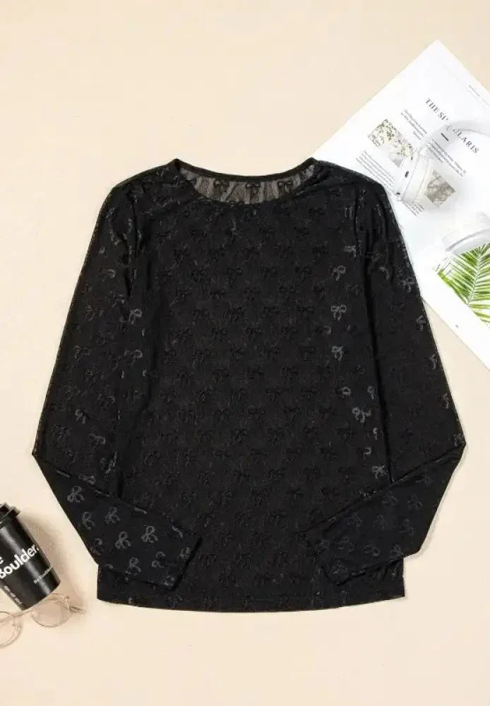 Bow Round Neck Long Sleeve Top - Update AvenueTrendsi1001006401013271001006401013279640fb7a - 9fbd - 41c5 - 962f - b1bf5ae289f2 - MaxBlack