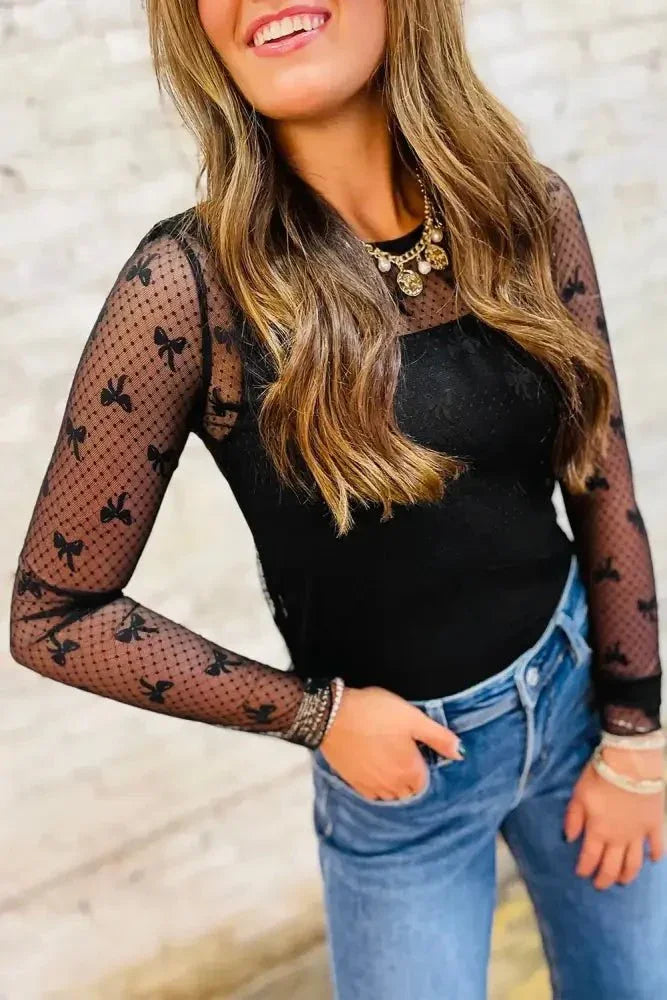 Bow Round Neck Sheer Top - Update AvenueTrendsi1001007927613611001007927613615c7c390c - bb0a - 4d41 - 8101 - a0f4f2a1fcb3 - MaxBlack