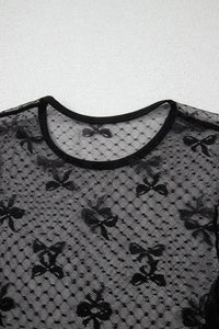 Bow Round Neck Sheer Top - Update AvenueTrendsi1001007927613611001007927613615c7c0742 - 90c5 - 4172 - 8a74 - 51d79a3fa29a - MaxBlack