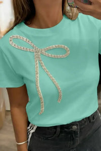 Bow Round Neck Short Sleeve T-Shirt - Update AvenueT-ShirtsTrendsi1001006473315141001006473315143c35f929 - ffe8 - 43f7 - b4ad - 7c80ea1be08a - Max - OriginTeal