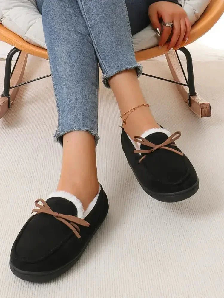 Bow Round Toe Flat Slip - Ons - Update AvenueTrendsi100600322891161100600322891161Bow Round Toe Flat Slip - OnsBlack