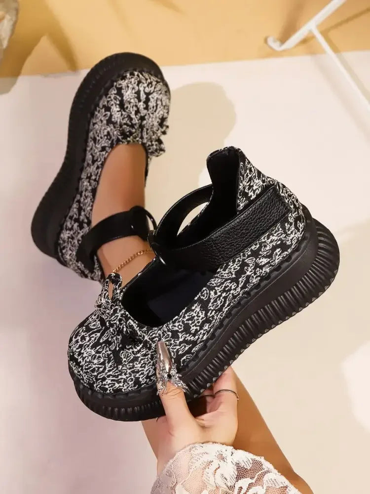 Bow Round Toe Platform Loafers