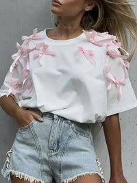 Bow Short Sleeve T-Shirt - Update AvenueT-ShirtsTrendsi1001006159646911001006159646916fe6ab97 - e9e5 - 47c9 - a0a3 - b26446f57596 - Max - OriginWhite
