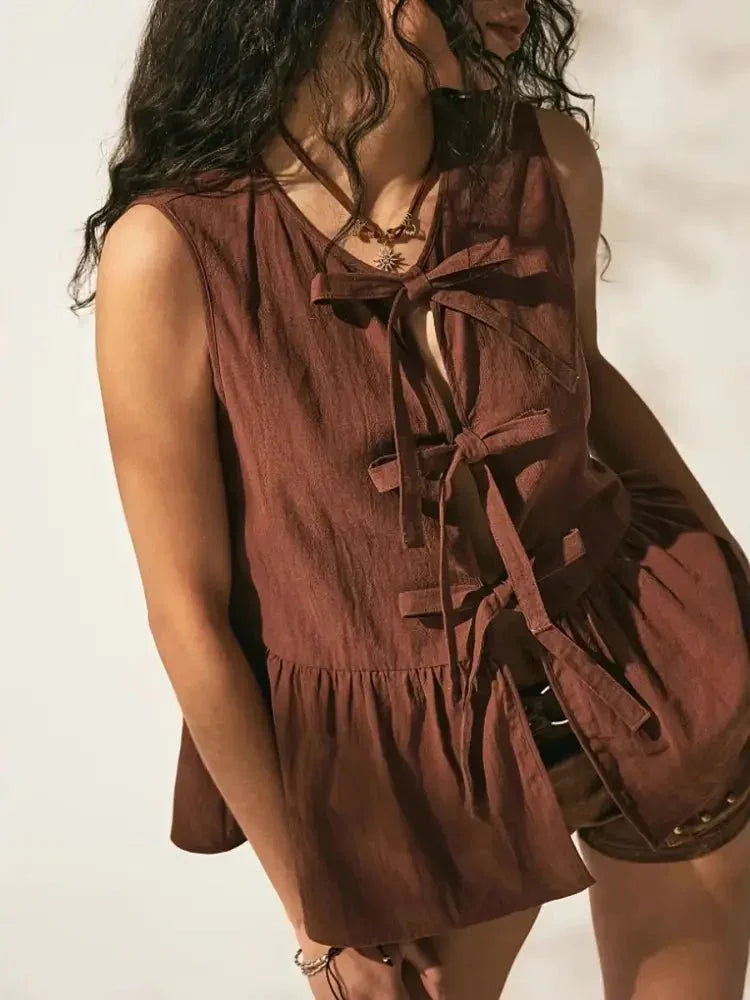 Bow - Tie Peplum Tank Top - Update AvenueTrendsi100100384855810100100384855810a74c33b8 - e277 - 40c8 - 8f61 - 7738f59a1174 - Max - OriginBrown
