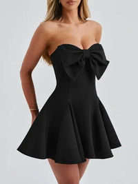 Bow Tube A-Line Mini Dress