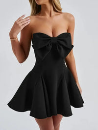 Bow Tube A-Line Mini Dress