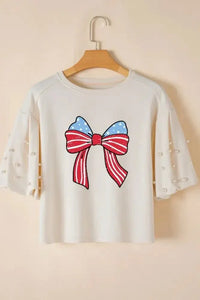 Bowknot Graphic Pearl Puff Half Sleeve T Shirt - Update AvenueT-ShirtsTrendsi100100183628111100100183628111dea5a777 - 7422 - 49fa - 84e6 - a2323c2b5205 - Max - OriginWhite