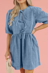 Bowknot Round Neck Half Sleeve Denim Dress - Update AvenueDenim Dresses & SkirtsTrendsi1001006124619091001006124619093ce57f8d - aa93 - 4a69 - 8c86 - 5faad89037dd - MaxMedium