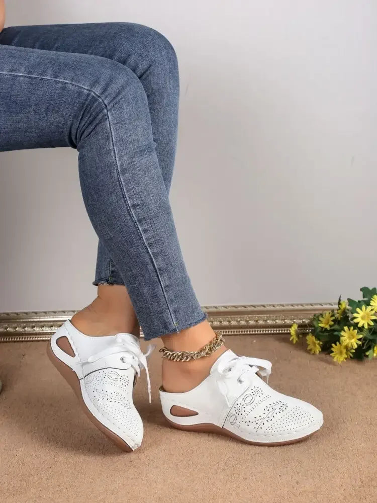 Breathable Lace-Up Slip-Ons
