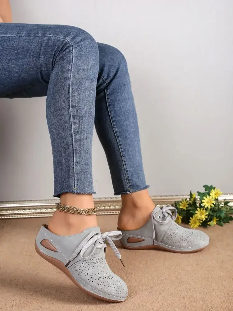 Breathable Lace-Up Slip-Ons