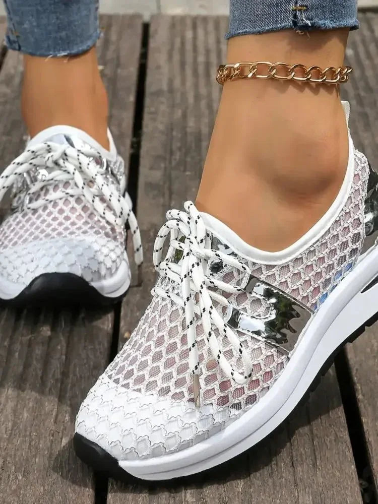 Breathable Mesh Lace - Up Athletic - Update AvenueTrendsi100600847312752100600847312752Breathable Mesh Lace - Up AthleticWhite
