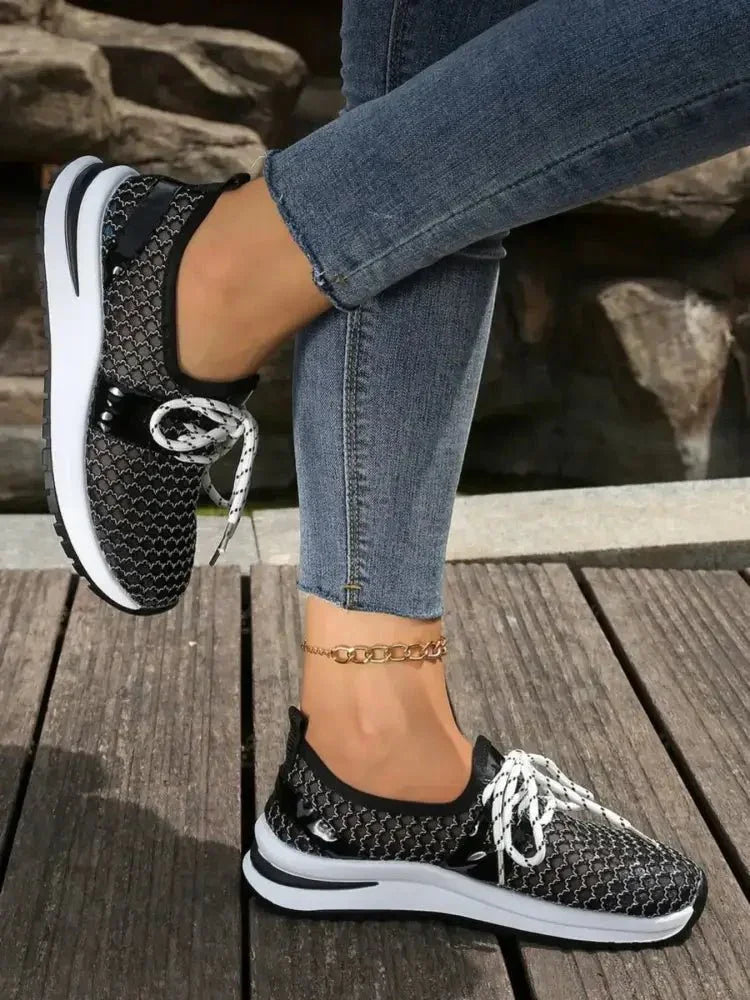 Breathable Mesh Lace - Up Athletic - Update AvenueTrendsi100600847316704100600847316704Breathable Mesh Lace - Up AthleticBlack