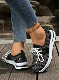 Breathable Mesh Lace - Up Athletic - Update AvenueTrendsi100600847316704100600847316704Breathable Mesh Lace - Up AthleticBlack
