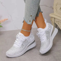 Breathable Mesh Rhinestone Wedge Athletic Sneakers - Update AvenueTrendsi100600479375198100600479375198Breathable Mesh Rhinestone Wedge Athletic SneakersSky Blue