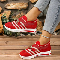 Breathable Mesh Round Toe Slip - Ons - Update AvenueTrendsi100600086500252100600086500252Breathable Mesh Round Toe Slip - OnsRed