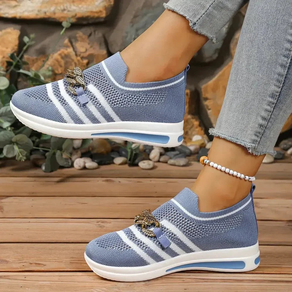 Breathable Mesh Round Toe Slip - Ons - Update AvenueTrendsi100600086504354100600086504354Breathable Mesh Round Toe Slip - OnsBlue
