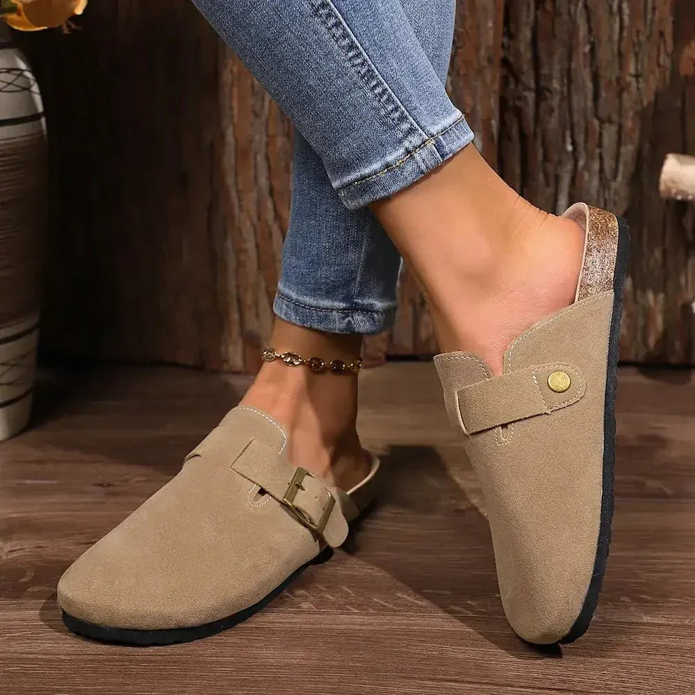 Buckle Round Toe Flats Slip - Ons - Update AvenueTrendsi100600078711502100600078711502Buckle Round Toe Flats Slip - OnsMocha