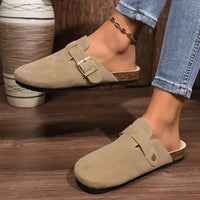 Buckle Round Toe Flats Slip - Ons - Update AvenueTrendsi100600078711502100600078711502Buckle Round Toe Flats Slip - OnsMocha