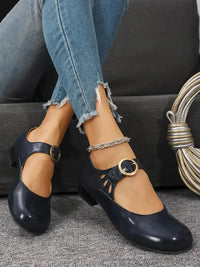 Buckle Strap Mary Jane Loafers