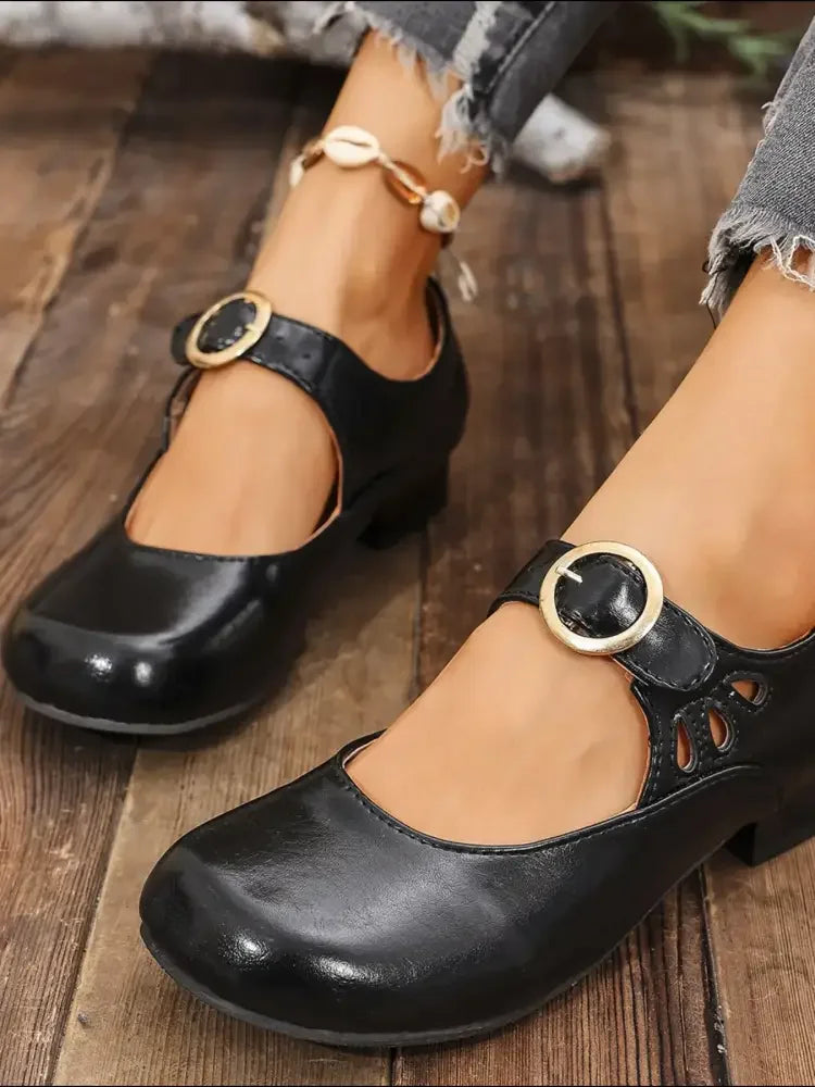 Buckle Strap Mary Jane Loafers