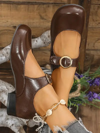 Buckle Strap Mary Jane Loafers