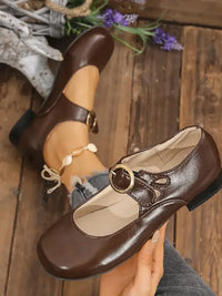 Buckle Strap Mary Jane Loafers