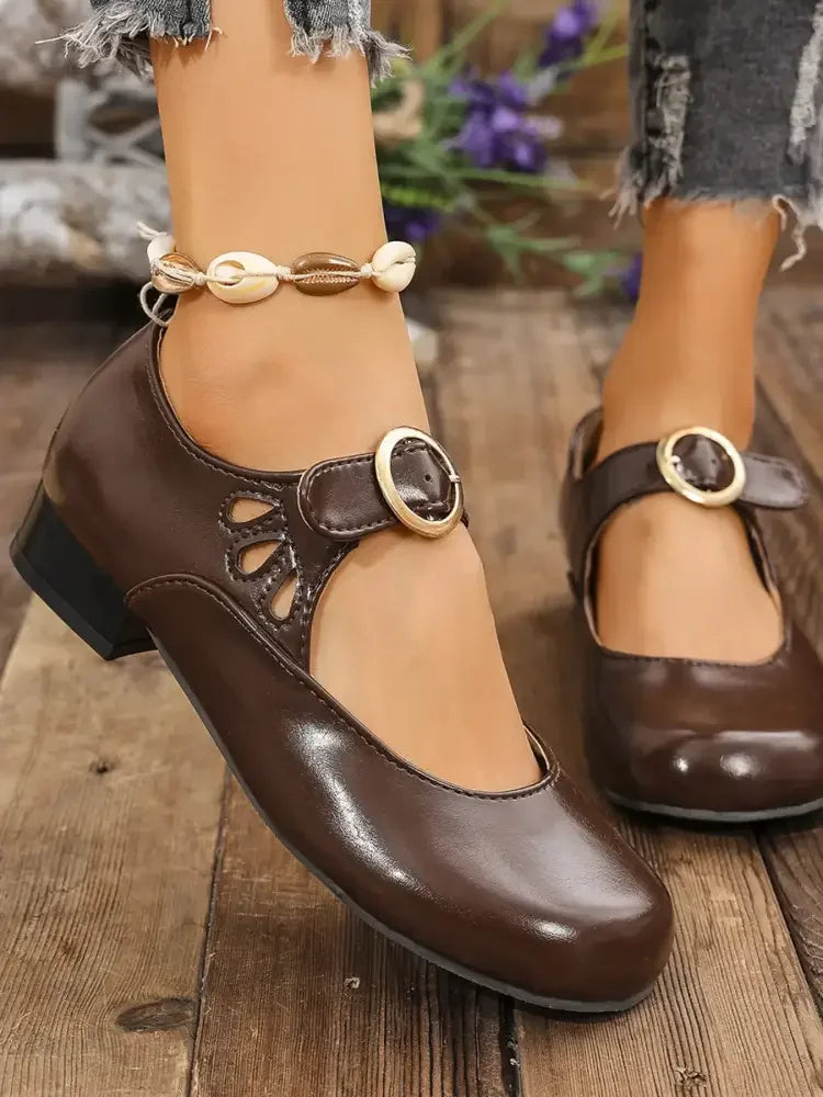 Buckle Strap Mary Jane Loafers